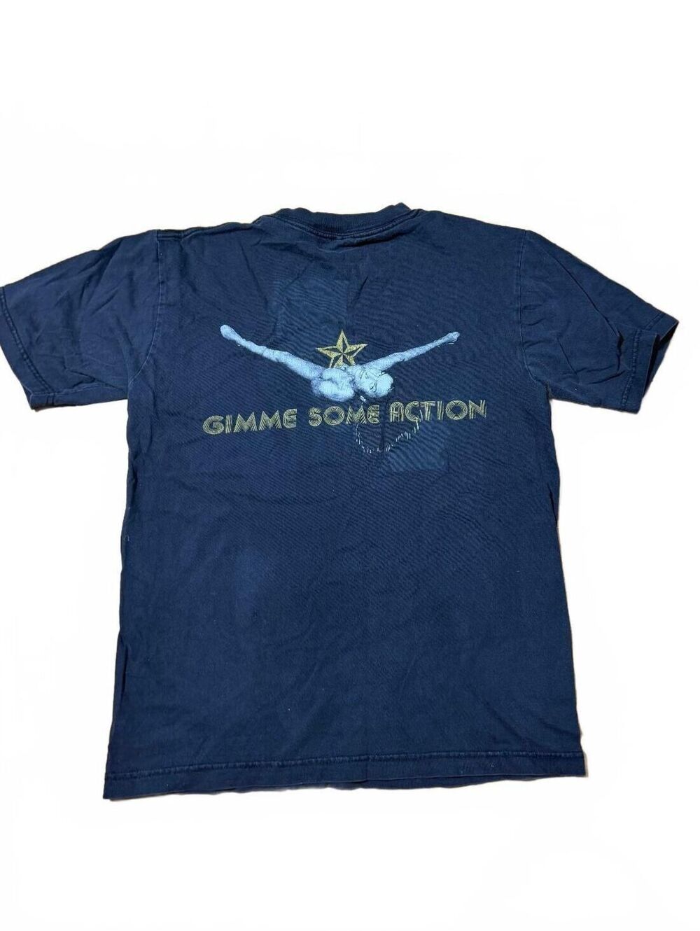 Y2K Black No Fear So Cal Gimme Some Action Tee Size M